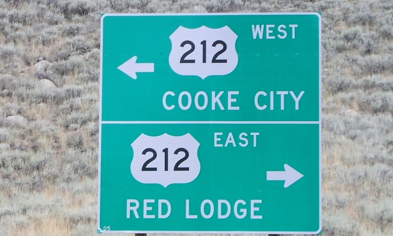 Cooke City Montana Red Lodge Sign